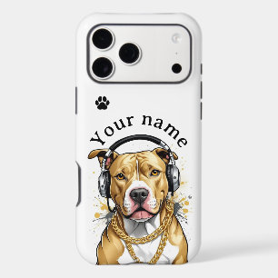 Étui iPhone / iPad / Pitbull Chien Cool avec Écout
