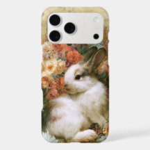 Étui iPhone Lapin Floral Vintage