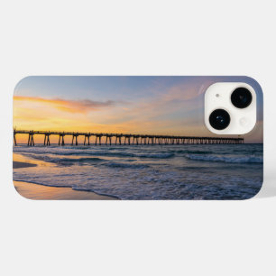 Étui iPhone Lever de soleil sur la côte de la jeté