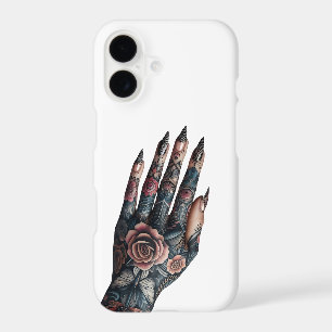 Étui iPhone main tatouage floral
