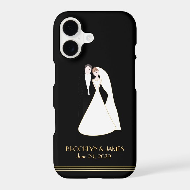 Étui iPhone Mariage Black Great Gatsby (Verso)