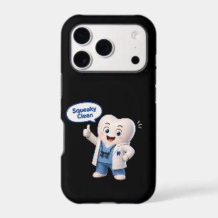 Étui iPhone mascotte de dent propre comme un sou n