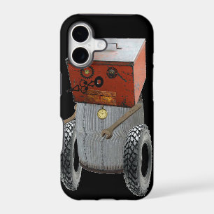 Étui Iphone Métal Robot Sci-Fi Amusant