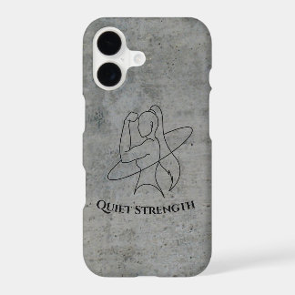 Étui iPhone Minimaliste Fitness Croquis Femme Fort
