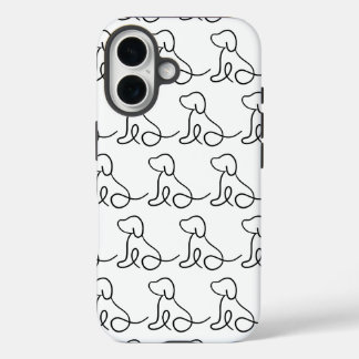 Étui iPhone Minimaliste Ligne de Chien