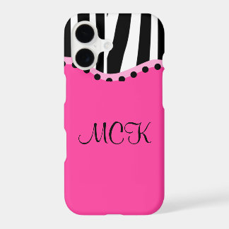 Étui iPhone Monogrammé Zèbre Funky