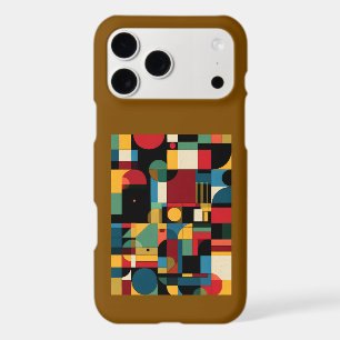 Étui iPhone mosaïque abstrait géométrique Bauhaus