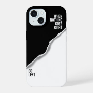 Étui iPhone motivationnel audacieux – Allez à gauc