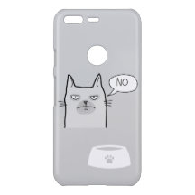 Étui iPhone No to Dinner Cat – Gris Clair