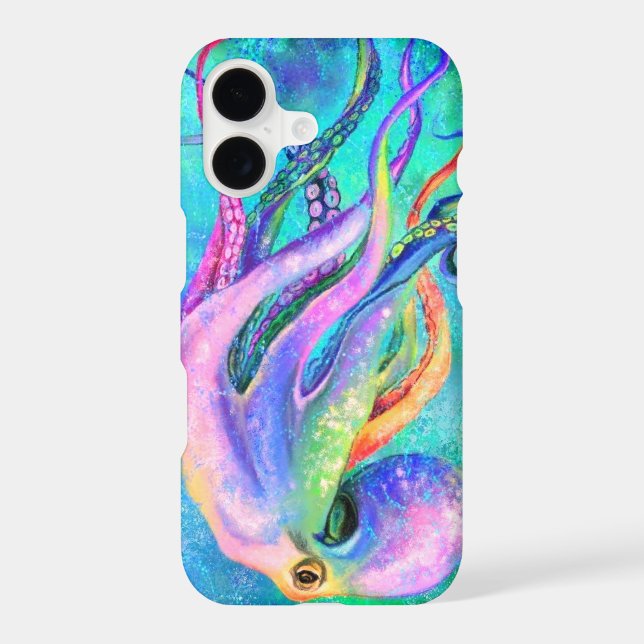 Étui iPhone Octopus Coloré (Verso)