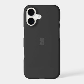 Étui iPhone Ourson Gélifié Noir Mat