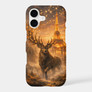 Étui iPhone Paris Magique Cerf Tour Eiffel Automne