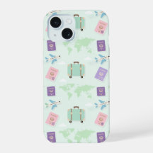 Étui iPhone Pastel Travel Accessories Doodle – Cou