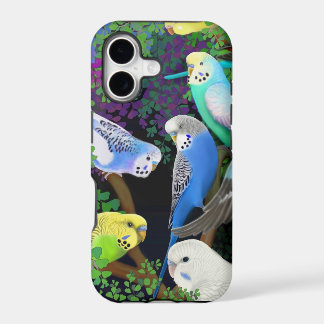 Étui iPhone Perruches Bouddhiques dans les Fougère