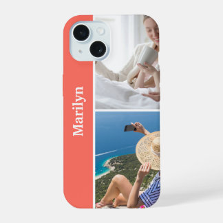 Étui iPhone personnalisé avec deux photos et nom