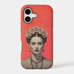 Étui iPhone Portrait vibrant rouge de Frida