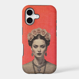 Étui iPhone Portrait vibrant rouge de Frida
