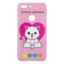 Étui iPhone pour chat parfaitement caféiné