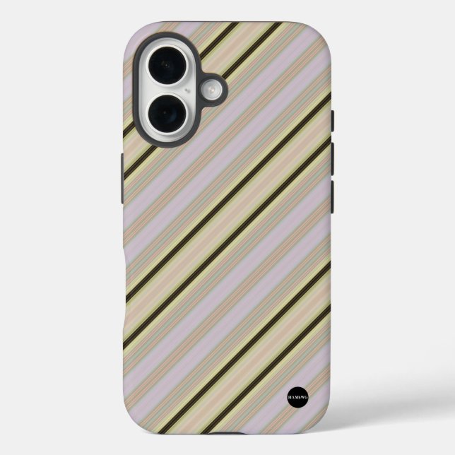 Étui Iphone Rayure verticale jaune HAMbWG (Verso)