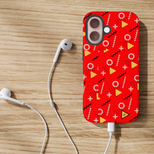 Étui iPhone Red Memphis Monogram Case-Mate