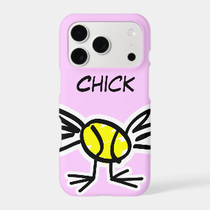 Étui iPhone rose avec motif de tennis