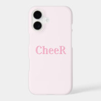Étui iPhone rose minimaliste Cheer