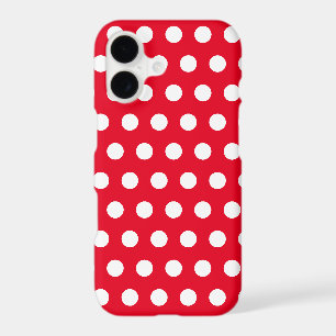 Étui iPhone rouge à pois blancs ou choisissez les 