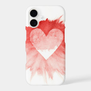 Étui iPhone Splash de peinture à l'eau rouge abstr