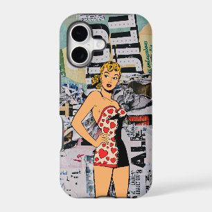 Étui iPhone Street Art Pop Rétro Pin-Up