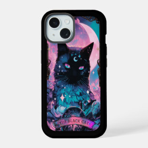 Étui iPhone The Black Cat Tarot Card Vibes Sorcièr