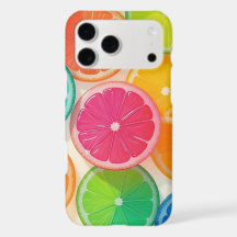 Étui iPhone tranche de fruits de citrus colorés –