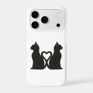 Étui iPhone Two Cats Heart Tail