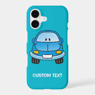 Étui iPhone voiture dessin animé bleu