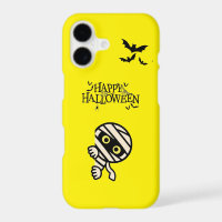 Étui jaune pour iPhone 17 avec fantôme mignon d'Ha