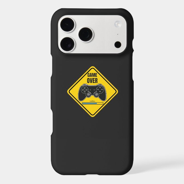 Étui jaune pour iPhone Game Over (Verso)