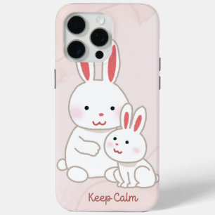 Étui 'Keep Calm' Bunny pour iPhone 15 Pro Max