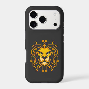 Étui Lion Circuit Doré pour iPhone 17