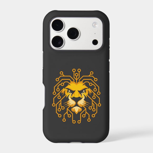 Étui Lion Circuit Doré pour iPhone 17 (Verso)