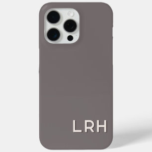 Étui minimaliste monogramme Cappuccino Cream
