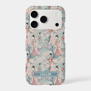 Étui Monogramme à Motif de Sakura Geisha Japonaise