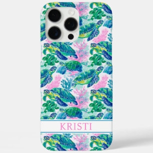 Étui monogrammé Colorful Sea Turtles Case-Mate pou
