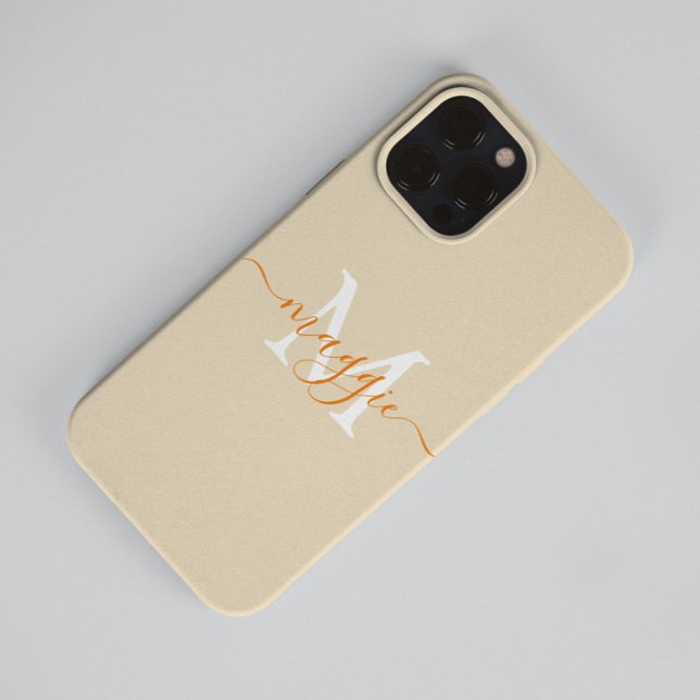 Étui monogramme écriture pastel Case-Mate iPhone 1 (Créateur téléchargé)