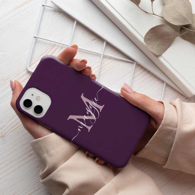 Étui monogramme écriture pastel Case-Mate iPhone 1 (Créateur téléchargé)