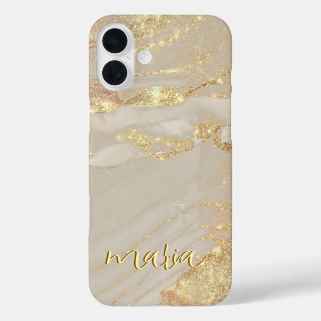 Étui Monogrammé Encre Dorée pour iPhone Mate (Verso)