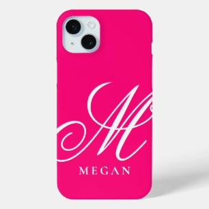 Étui monogrammé rose framboise Case-Mate pour iPho
