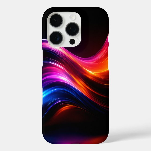 Étui Neon Wave Glow pour iPhone 16 (Verso)