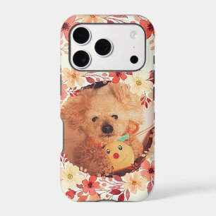 Étui personnalisé avec photo de caniche et couronn