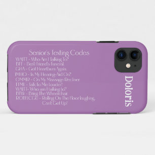 Étui personnalisé "Codes de textage des seniors"