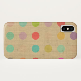 Étui pois tourquois beige crème