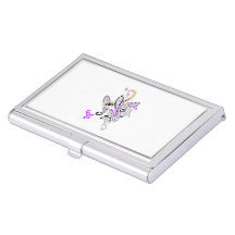 Étui pour cartes de visite à motif paisley violet